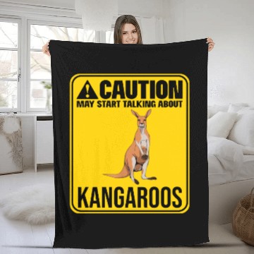 Discover May Start Talking About Kangaroos Roo Wallaby Fleece Blankets