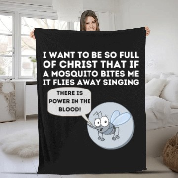 Discover Mosquito Joke Fleece Blankets