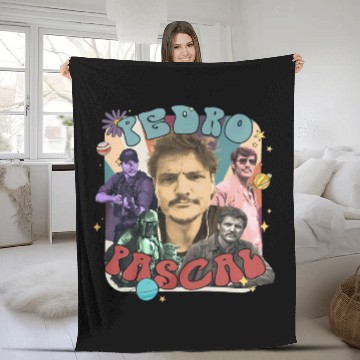 Discover Retro Pedro Pascal Fleece Blankets, Pedro Pascal Retro 90s, Javier Pea