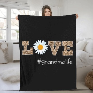 Discover Love Grandma Life Daisy Art Classic Fleece Blankets