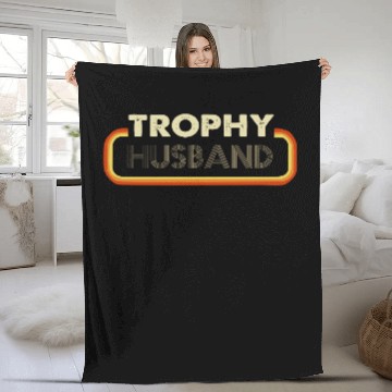 Discover Trophy Husband Fleece Blankets