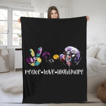Discover Peace Love Night Mare Fleece Blankets