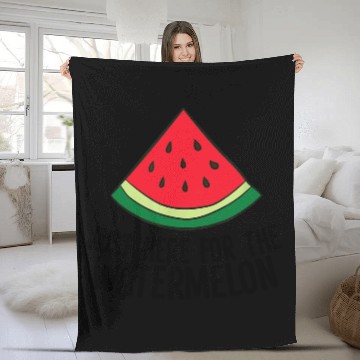 Discover Just Here For The Watermelon Summe Melon Watermelon Fleece Blankets