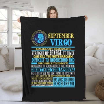 Discover Virgo Facts September Virgo Fleece Blankets