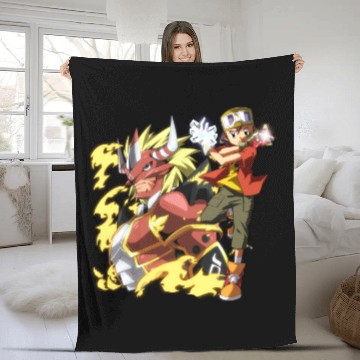 Discover Fire power - Digimon - Fleece Blankets