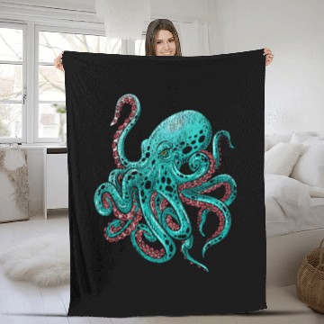 Discover Kraken Octopus Fleece Blankets