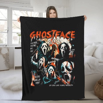Discover Vintage Scream Ghostface Fleece Blankets
