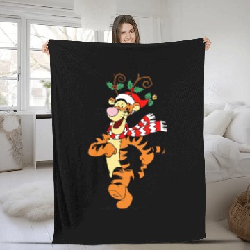 Discover Tigger Christmas Fleece Blankets, Disney Tigger Fleece Blankets, Winnie The Pooh Tigger
