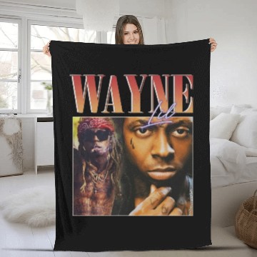 Discover Lil Wayne Vintage Unisex Fleece Blankets