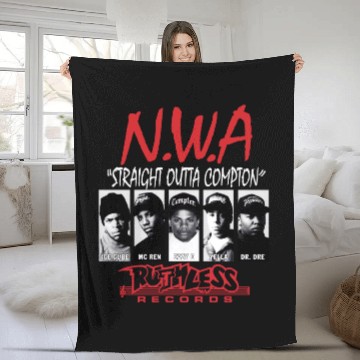 Discover NWA Straight Outta Compton Old School Hip Hop Rap Fleece Blankets