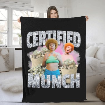 Discover Ice Spice Certified Munch Fleece Blankets