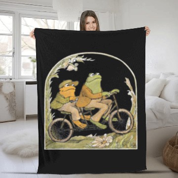 Discover Frog And Toad Crewneck Fleece Blankets, Vintage Classic Book Fleece Blankets, Cottagecore Aesthetic