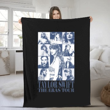 Discover Eras Tour Blue Fleece Blankets