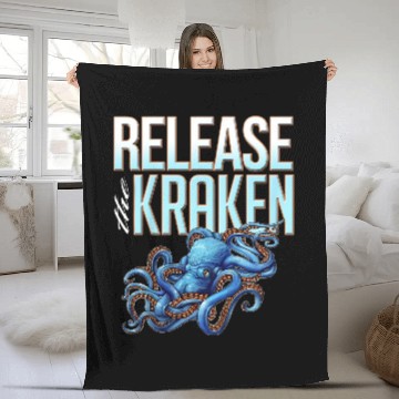 Discover Release the Kraken Great Octopus Monster Fleece Blankets