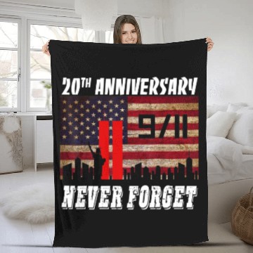 Discover Never Forget 911 20th Anniversary Patriot Day Fleece Blankets