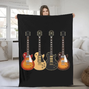 Discover Four Electric Guitars Fleece Blankets