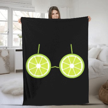 Discover Lime Bra Costume Fleece Blankets