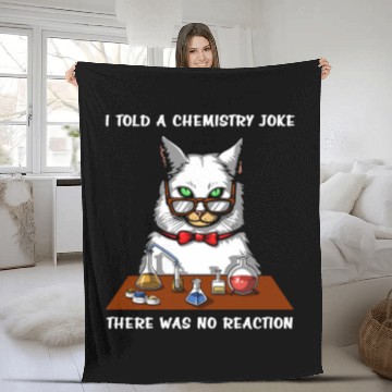 Discover Cat chemistry teacher Fleece Blankets