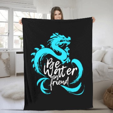 Discover Bruce Lee Quote Kung Fu Fighter Fleece Blankets