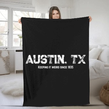 Discover Austin Texas Keeping It Weird 1835 Fleece Blankets