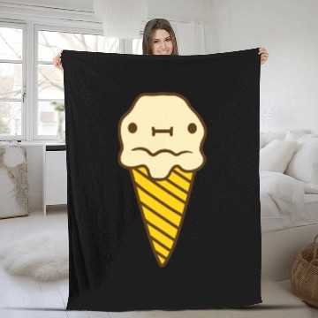 Discover Vanilla ice cream Fleece Blankets
