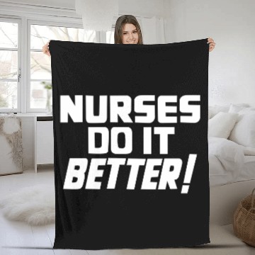 Discover Nurses do it better as worn by Robert Plant Fleece Blankets