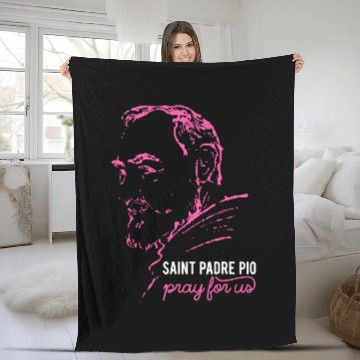 Discover Religious Catholic St Padre Pio Of Pietrelcina Fleece Blankets