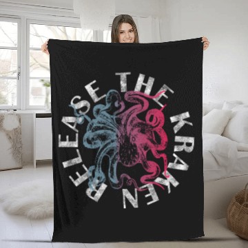 Discover Release the Kraken Fleece Blankets