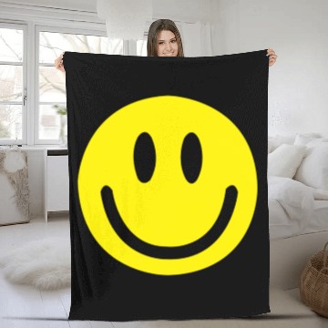 Discover Smiley Face Fleece Blankets