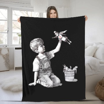 Discover Banksy Game Changer Fleece Blankets