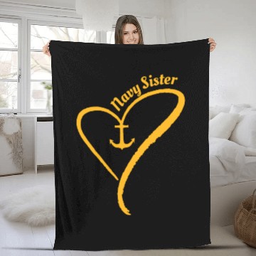 Discover Proud Navy Sister Fleece Blankets