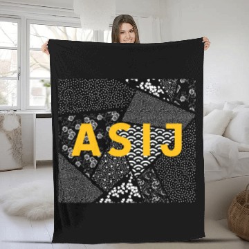 Discover ASIJ Black Patterned Fleece Blankets