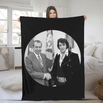Discover Elvis and Nixon Fleece Blankets