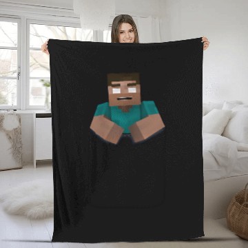 Discover Minecraft Pocket Herobrine Fleece Blankets