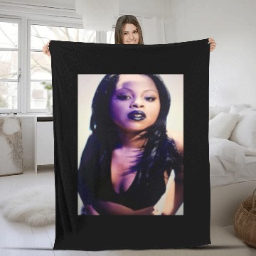 Discover Foxy Brown--- black Fleece Blankets