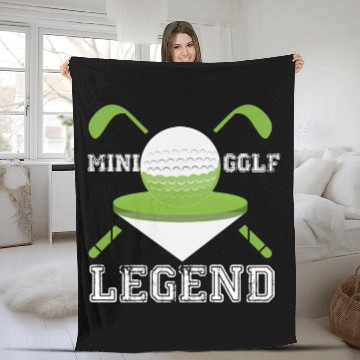 Discover Mini Golf Legend Minigolf Player Champion Fleece Blankets