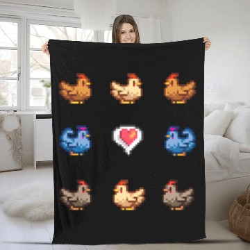 Discover Stardew Valley Chickens - Stardew Valley - Fleece Blankets