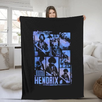 Discover Jimi Hendrix - Boxes Fleece Blankets