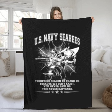 Discover US Navy Seabees Gift Fleece Blankets
