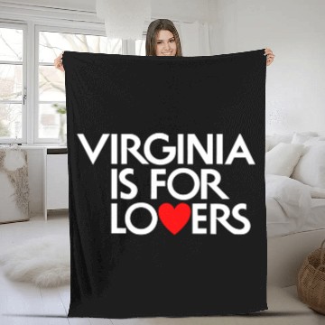 Discover Official Virginia Is For Lovers Logo Sign Fleece Blankets