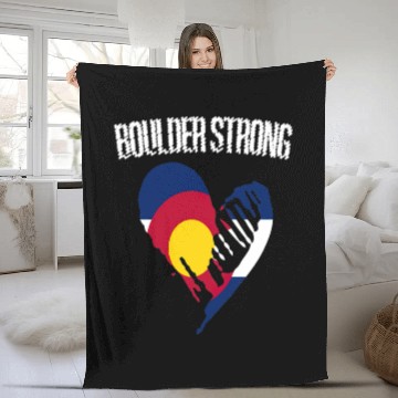 Discover boulder strong Fleece Blankets