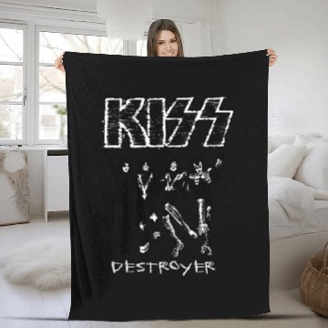 Discover Kiss Band Fleece Blankets