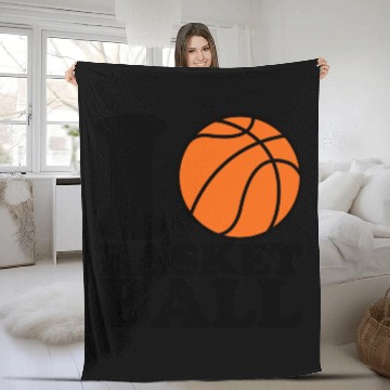 Discover I Love Basketball Fleece Blankets