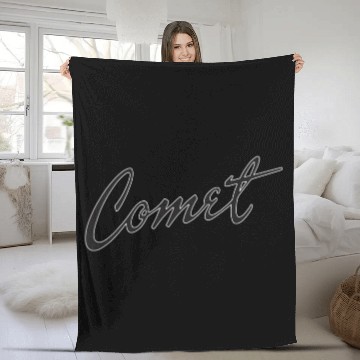 Discover Mercury Comet Script Fleece Blankets