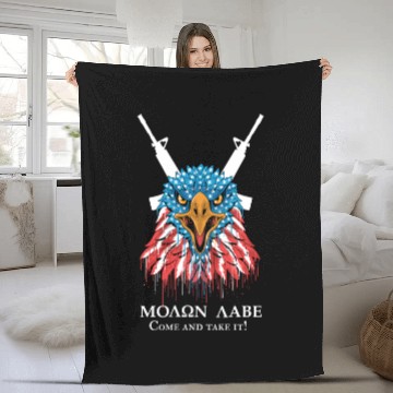 Discover Molon Labe, Come and take it - Molon Labe Come And Take - Fleece Blankets