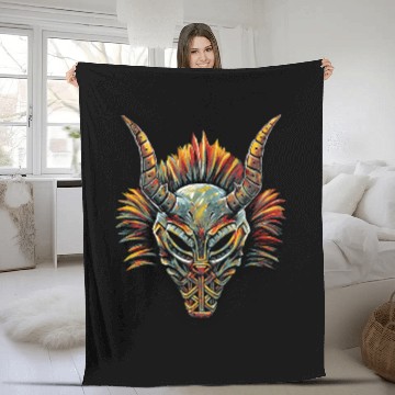 Discover Killmonger Tribal Mask - Killmonger Black Panther - Fleece Blankets