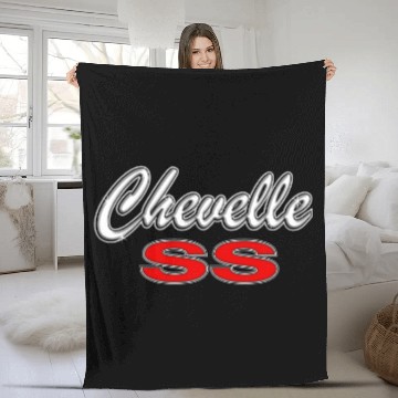 Discover Chevelle SS Emblem Fleece Blankets