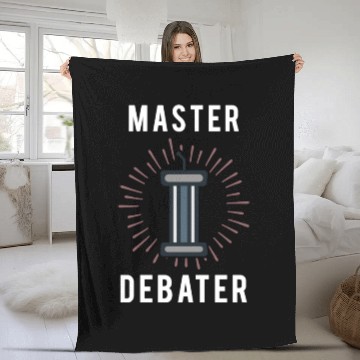 Discover Master Debater Debate Debating Fleece Blankets