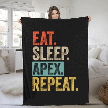 Discover Eat sleep apex legends repeat retro vintage Fleece Blankets