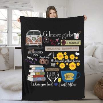 Discover Vintage Star Hollow Fleece Blankets, Gilmore Girls Fleece Blankets